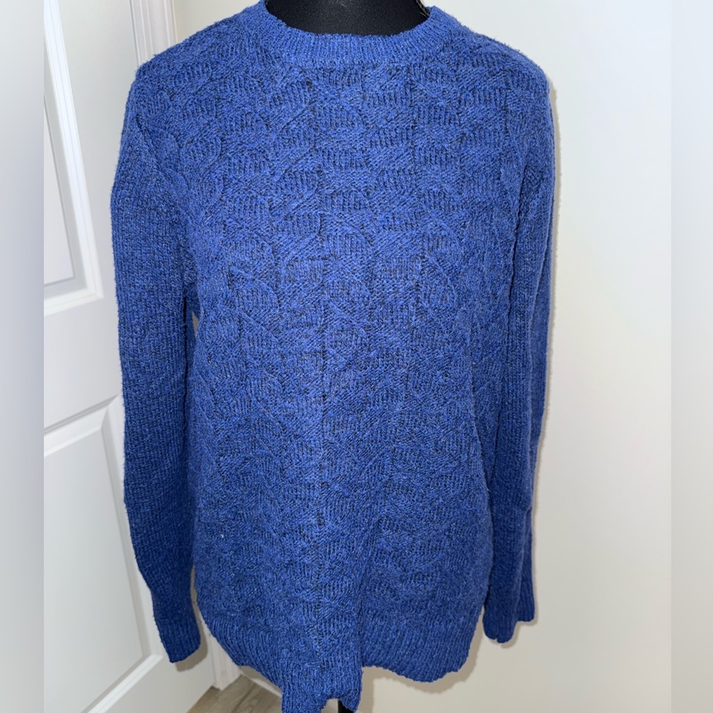 Blue knit sweater